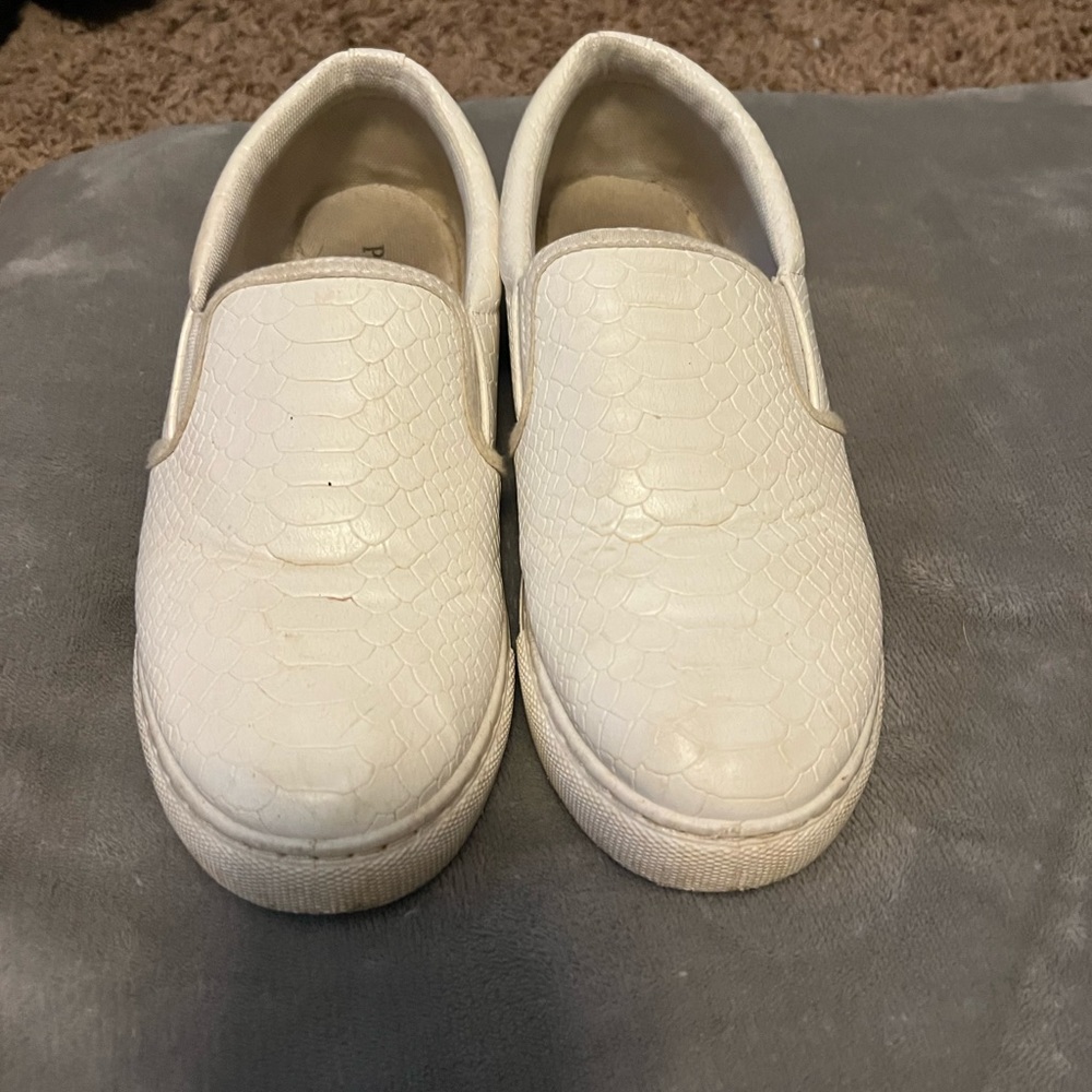 White Slip on shoes